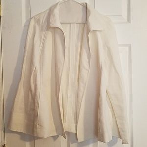 Talbots White Linen Jacket